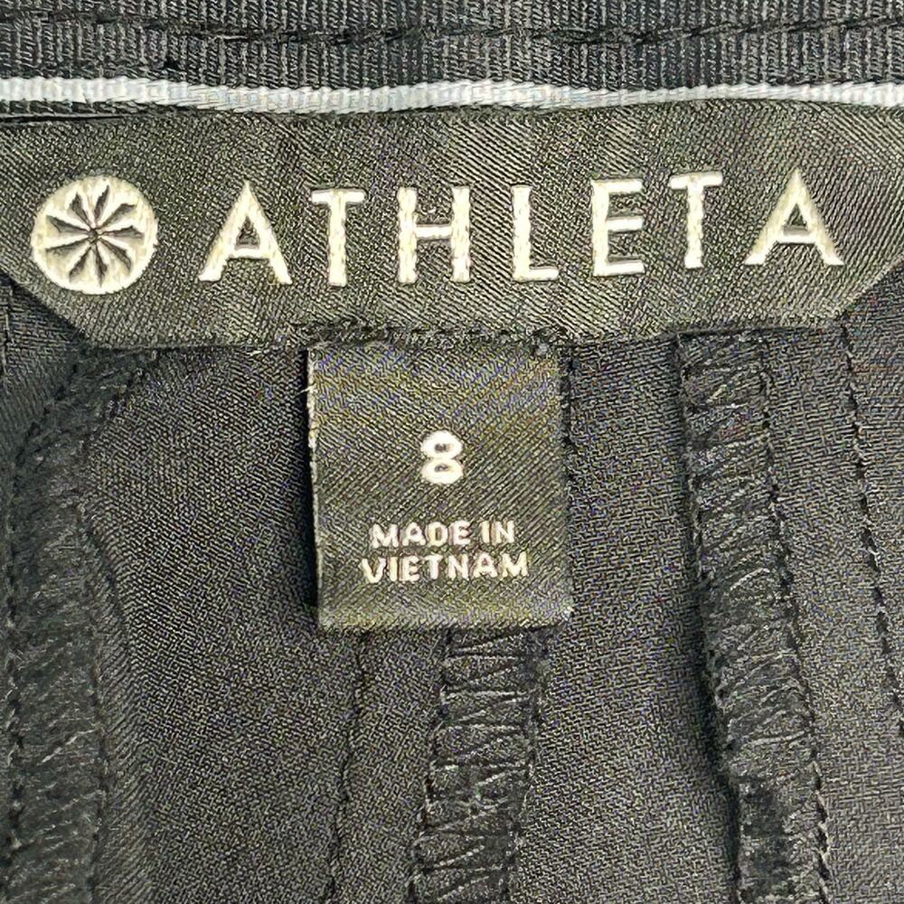 Athleta Women's Size 8 Tribeca Crop Wide Leg Pant Snap Hems Black 281969 - Picture 6 of 7